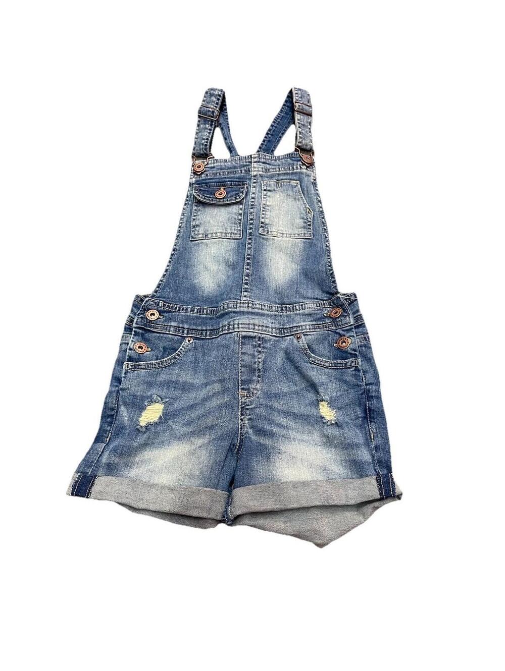 Lucky Brand Size Girls 10 Overall Shorts Denim New with Tags H99